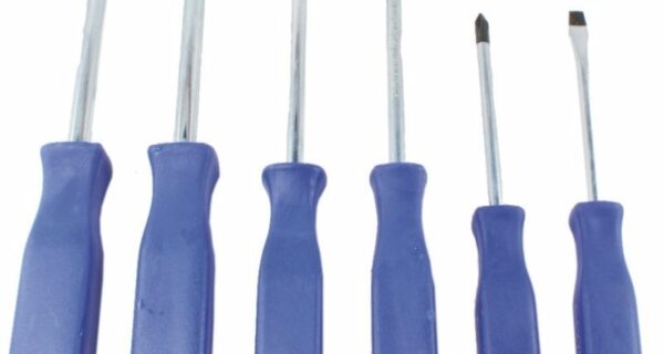 DESTORNILLADOR  6 PIEZAS DE GOLPE M/AZUL DEG604