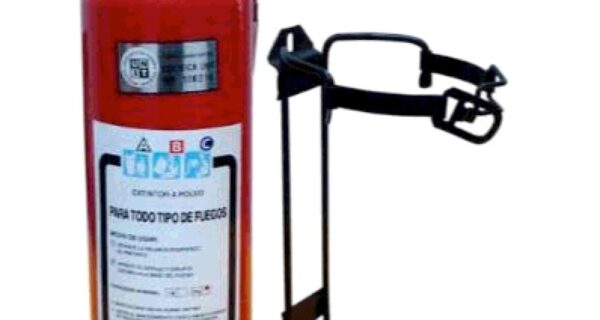 EXTINGUIDOR POLVO GAS 1 KG C/SOPORTE LARGO