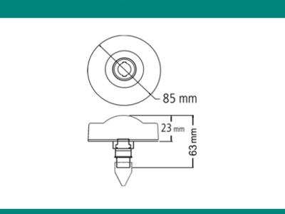 FAROL BAIML 1037 VERDE POSICION DE EMBUTIR C.IMPR