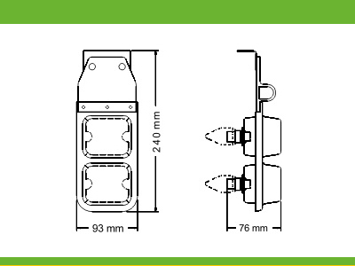 FAROL BAIML 0615/634-2 LATERAL DOBLE