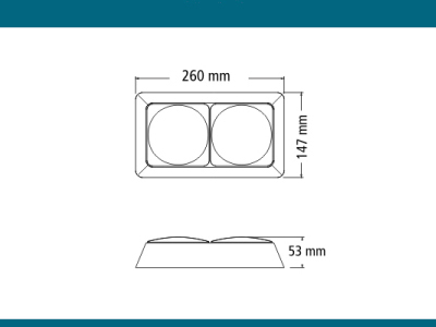 FAROL BAIML 1060 CUADRADO TRAS. DOBLE