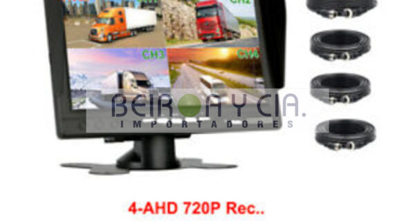 CAMARA C/MONITOR 10″ 4 CAM. 12V/24V 3/5MTS. 1/15MT