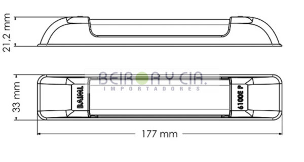 PLAFON BAIML 6100EP ELECTRONICO RECT. 12/24V DIFUS