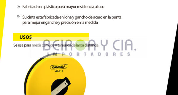 CINTA METRICA 30 MTS. AGRIMENSOR