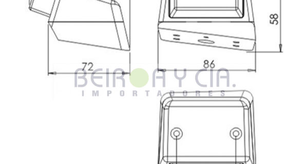 FAROL IMP. TECHO VW/FORD CRISTAL IZQUIERDO P/VISERA