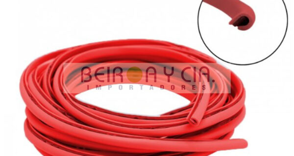 PERFIL PROTECTOR GOMA ROLLO 5MTS. ROJA