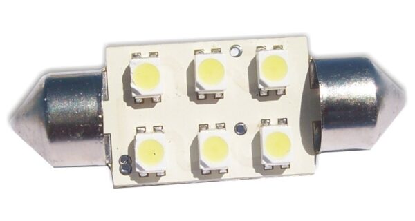 LAMPARA LED XE TUB. 24V 6 LEDS BLANCA=7552