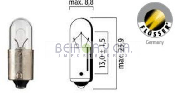 LAMPARA FLOSSER 24V 4W T4W BA9S  2661
