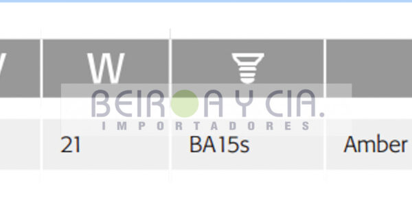 LAMPARA FLOSSER 12V 21W BAU15S AMBAR  1056