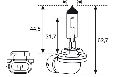 LAMPARA KLAXCAR H-27 12V 27W Nª 86520Z