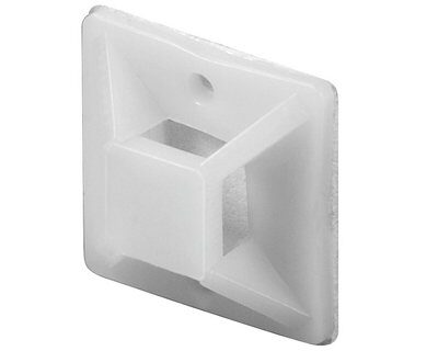 PLACA ADHESIVA 30X30MM BLANCA P/ABR PLAST.