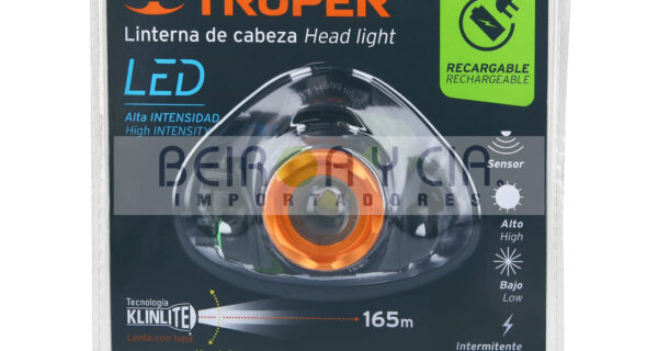 LINTERNA TRUPER MINERO FRONT. RECARG 1 LED 300 LUM