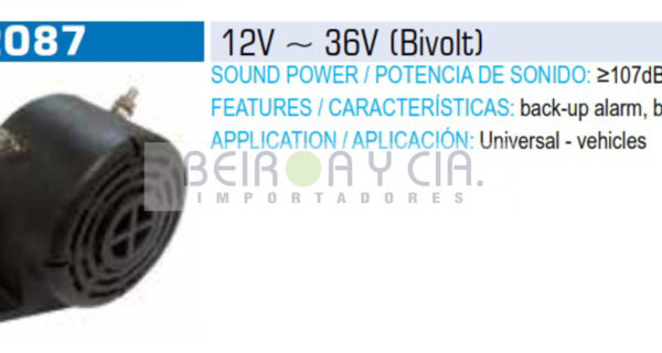 SIRENA M/ATRAS GB2087 12v/24v/36V