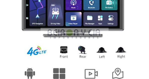 CAMARA XE C/MONITOR 10.26″ 4 CAM INALAM 12/24V GPS