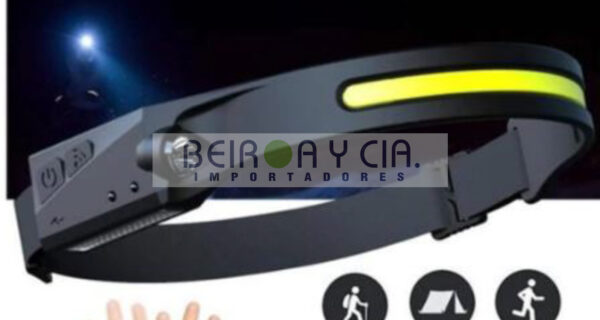 LINTERNA T/VINCHA LED RECAR UNIV. C/SENSOR