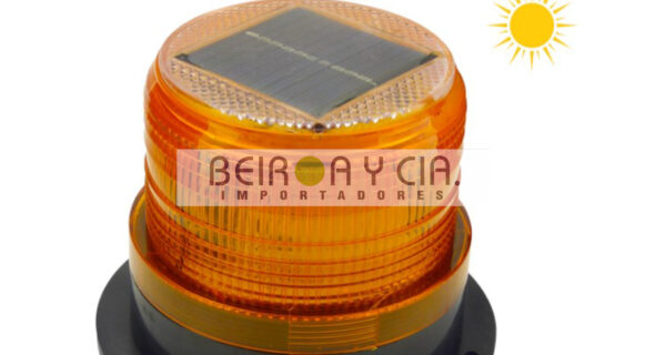 BALIZA LED RECARG. SOLAR AMBAR UNIV