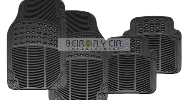 ALFOMBRA UNIVERSAL OREGON NEGRA 4 PIEZAS