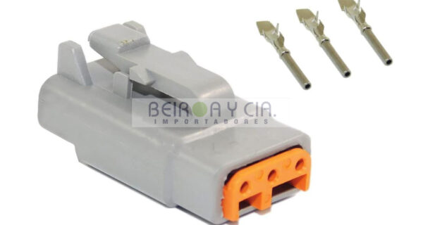 CONECTOR DEUTSCH 3 VIAS HEMBRA CHICO DTM