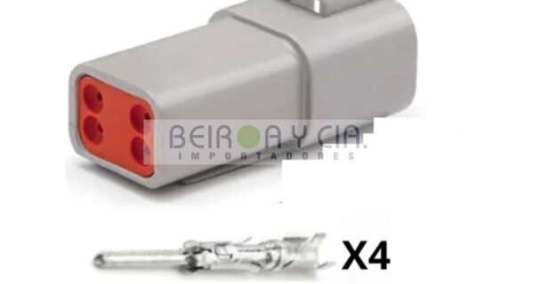 CONECTOR DEUTSCH 4 VIAS MACHO CHICO DTM
