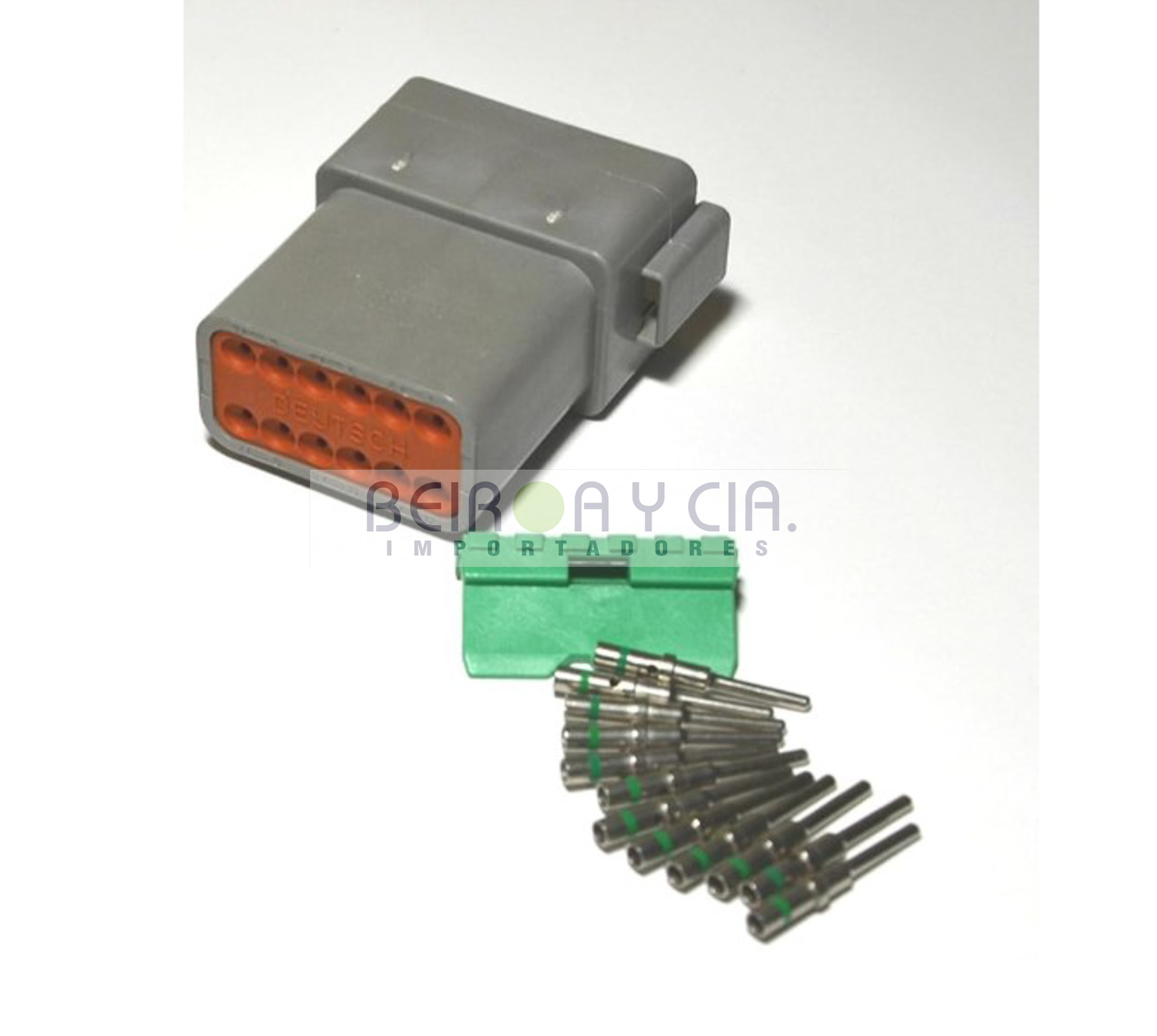 CONECTOR UNIV. IMPERM. 12 VIAS DEUTSCH MACHO CHICO