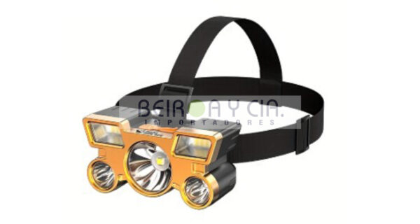 LINTERNA MINERO LED 5 LEDS ALTO BRILLO