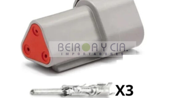 CONECTOR DEUTSCH 3 VIAS MACHO GRANDE DT