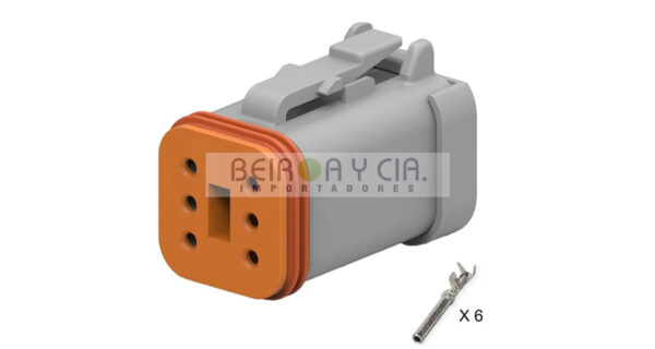 CONECTOR DEUTSCH 6 VIAS HEMBRA GRANDE DT