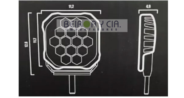 FARO LED  90W  14 LED 4.4″ 6000K 8100 LMS
