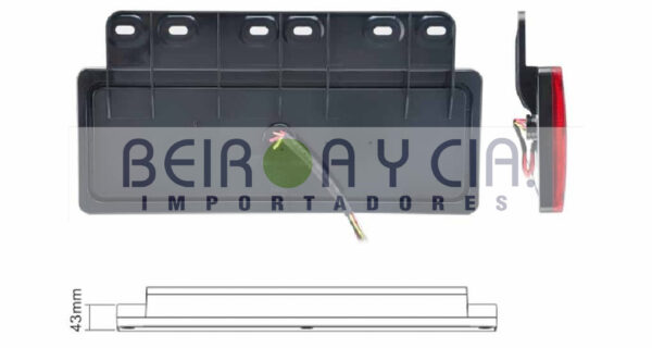 FAROL IMP. JAC TRAS. RECT. LED EN JUEGO 12V/24V