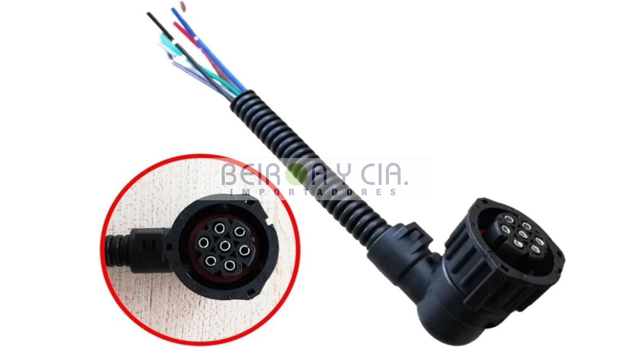 CONECTOR FAROL SCANIA/MBENZ 7 PINES