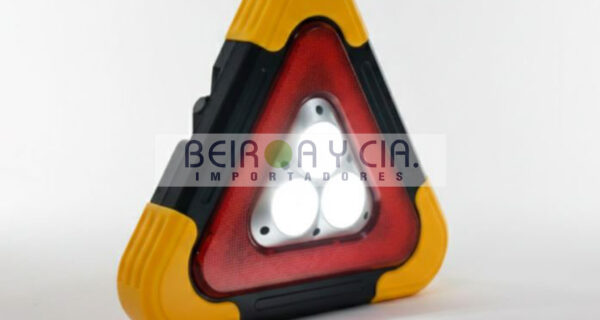 BALIZA TRIANG. LED C/LAMP DESTELL RECARG USB/SOLAR