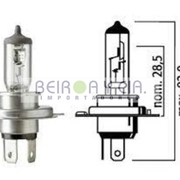 LAMP. NEOLUX H4 24V 75/70W P43T