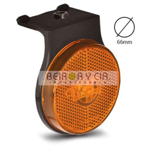 FAROL LATERAL REDONDO LED C/SOP AMB C/FICH 12/24V