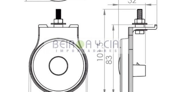 FAROL LATERAL REDONDO LED C/SOP AMB C/FICH 12/24V