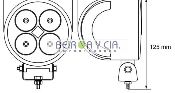FARO LED  12W 4 LED REDONDO