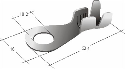 TERMINAL IMP. 20 OJO 10.2MM  3/8