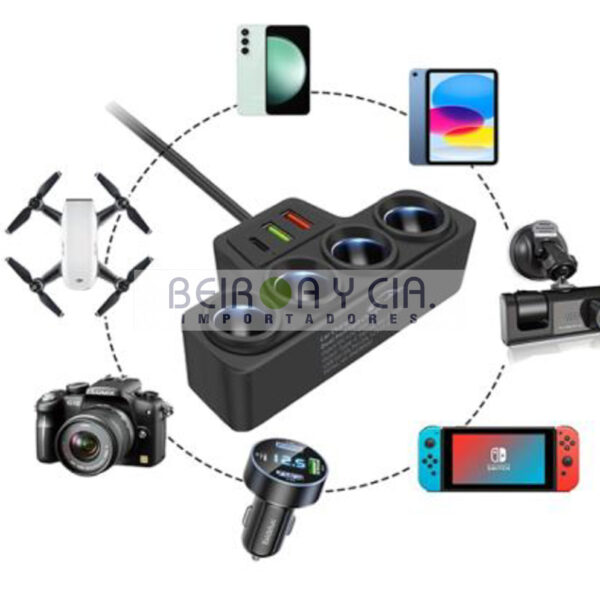 ENCHUFE ENCEND 4 TOMAS + 2 USB +C