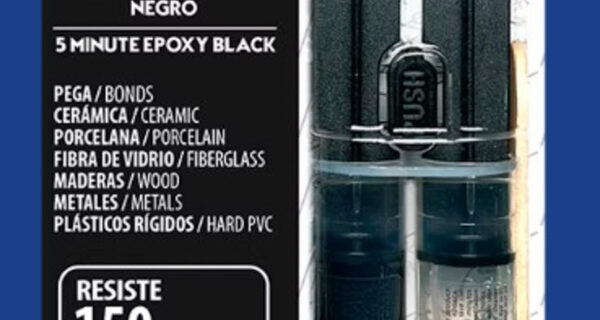 ADHESIVO FUSION EPOXI LIQUIDO NEGRO 5 MIN 30GR JER