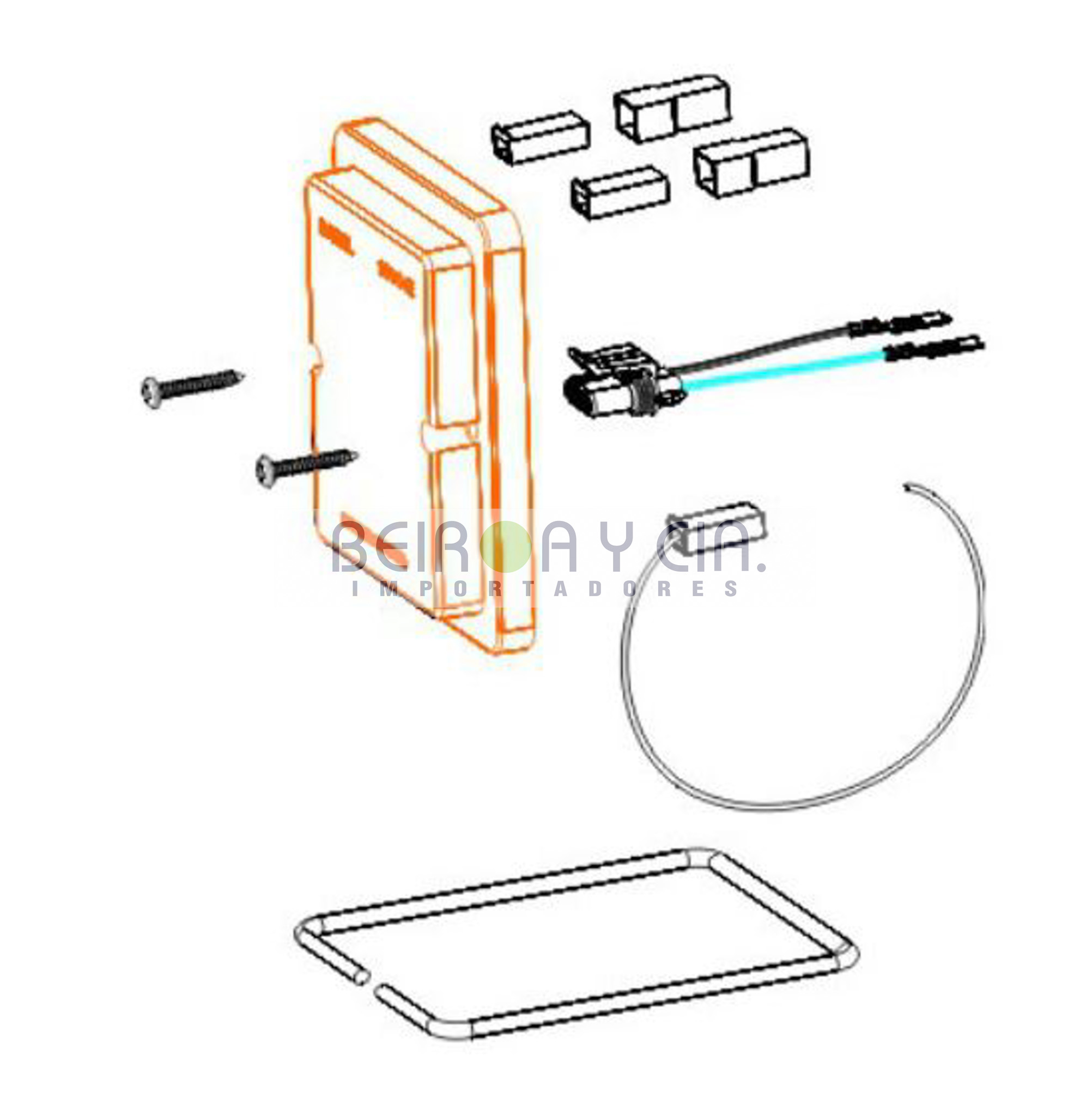 KIT REPUESTO BAIML FAROL 1600E AMBAR 12/24V - Imagen 2