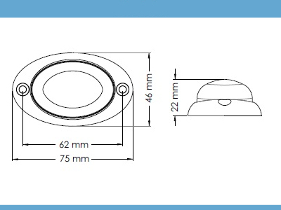 FAROL BAIML 1032EAM 2 LEDS ADHESIVO MULTIVOLTAJE