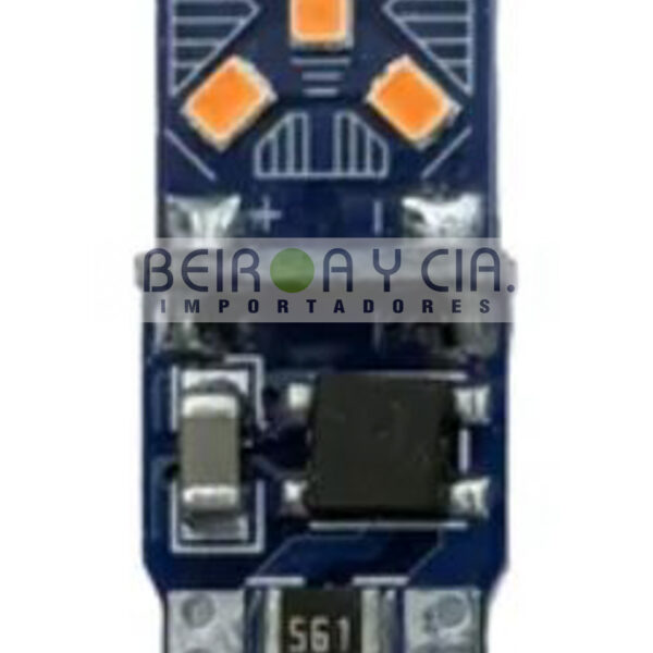 LAMPARA LED 12V C/IMPRESO AMBAR 15 LEDS CANBUS T10
