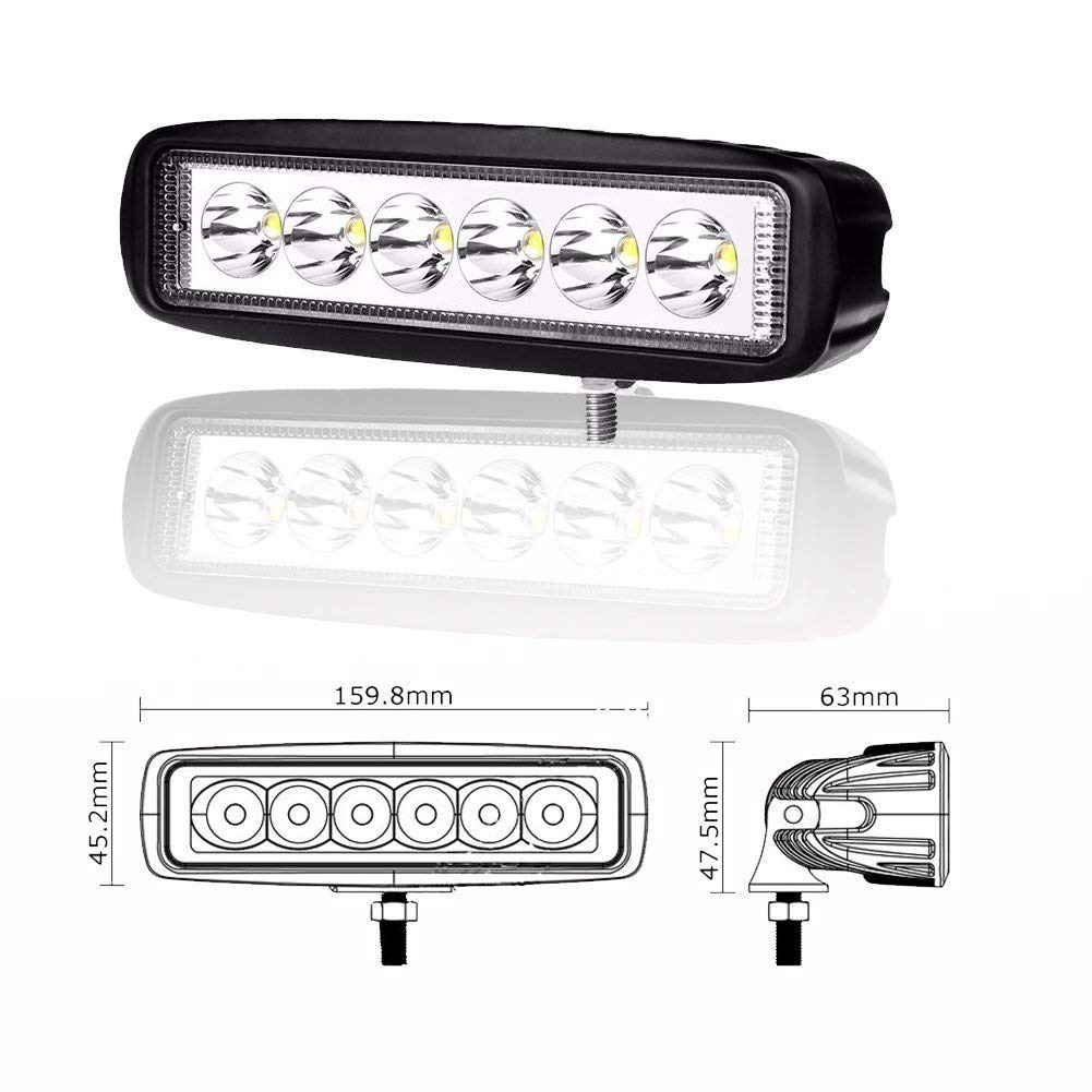 FARO XE LED 18 WATT RECTANGULAR 6 LED - Imagen 2