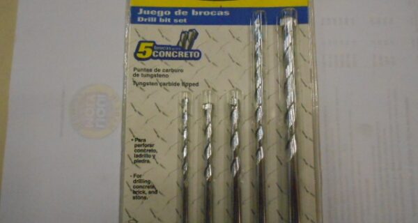 MECHAS PARA CONCRETO 5 PIEZAS PRETUL JBCP-5