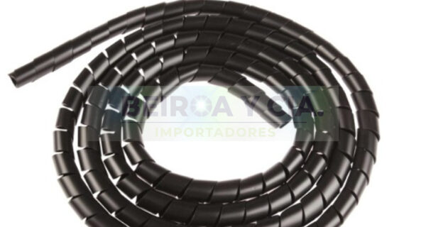 VAINA TUBO ESPIRAL NEGRO 12MM X 10 MTS