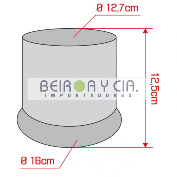 BALIZA LED 12V/24V 72 LED IMAN. T/ENCENDEDOR