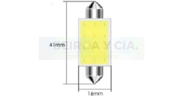 LAMPARA LED 12V TUBULAR 41 MM COB