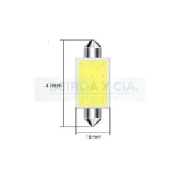 LAMPARA LED 12V TUBULAR 41 MM COB