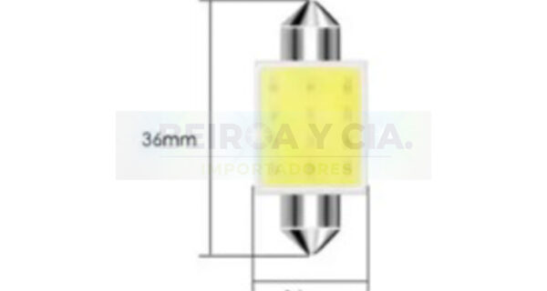 LAMPARA LED TUBULAR COB 12V 36MM
