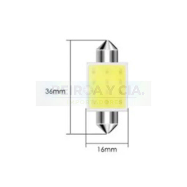 LAMPARA LED TUBULAR COB 12V 36MM